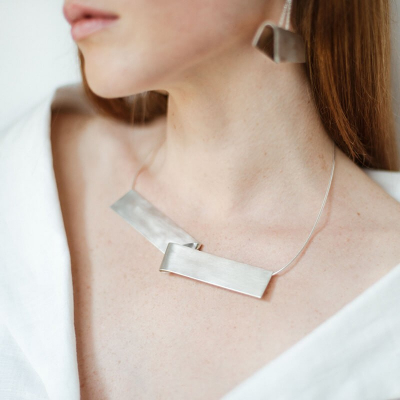 IMPERFECT BAND necklace Minimalist, handcrafted - Monom