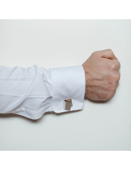 IMPERFECT FOLDED cufflinks Minimalist, handcrafted - Monom
